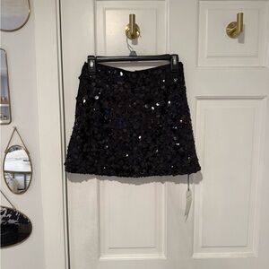 Abercrombie & Fitch Black Sequin Mini Skort